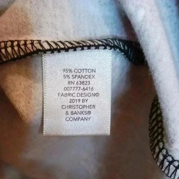 Christopher and Banks Short Sleeve Black floral top L - Picture 3 of 8